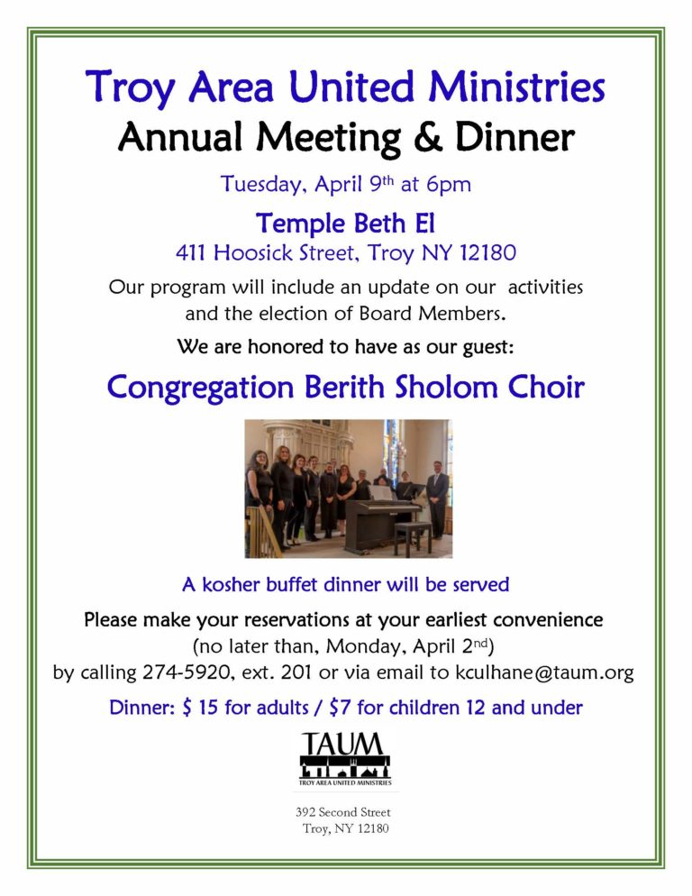Annual Dinner 2019 – Troy Area United Ministries